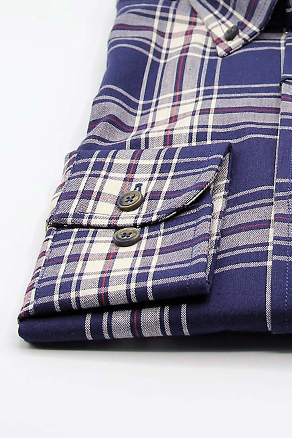 Camisa Pertegaz de hombre cuadro azul regular fit