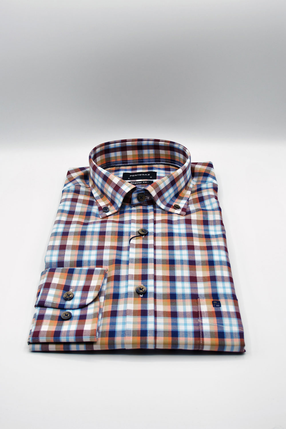 Camisa de hombre Pertegaz cuadro azul