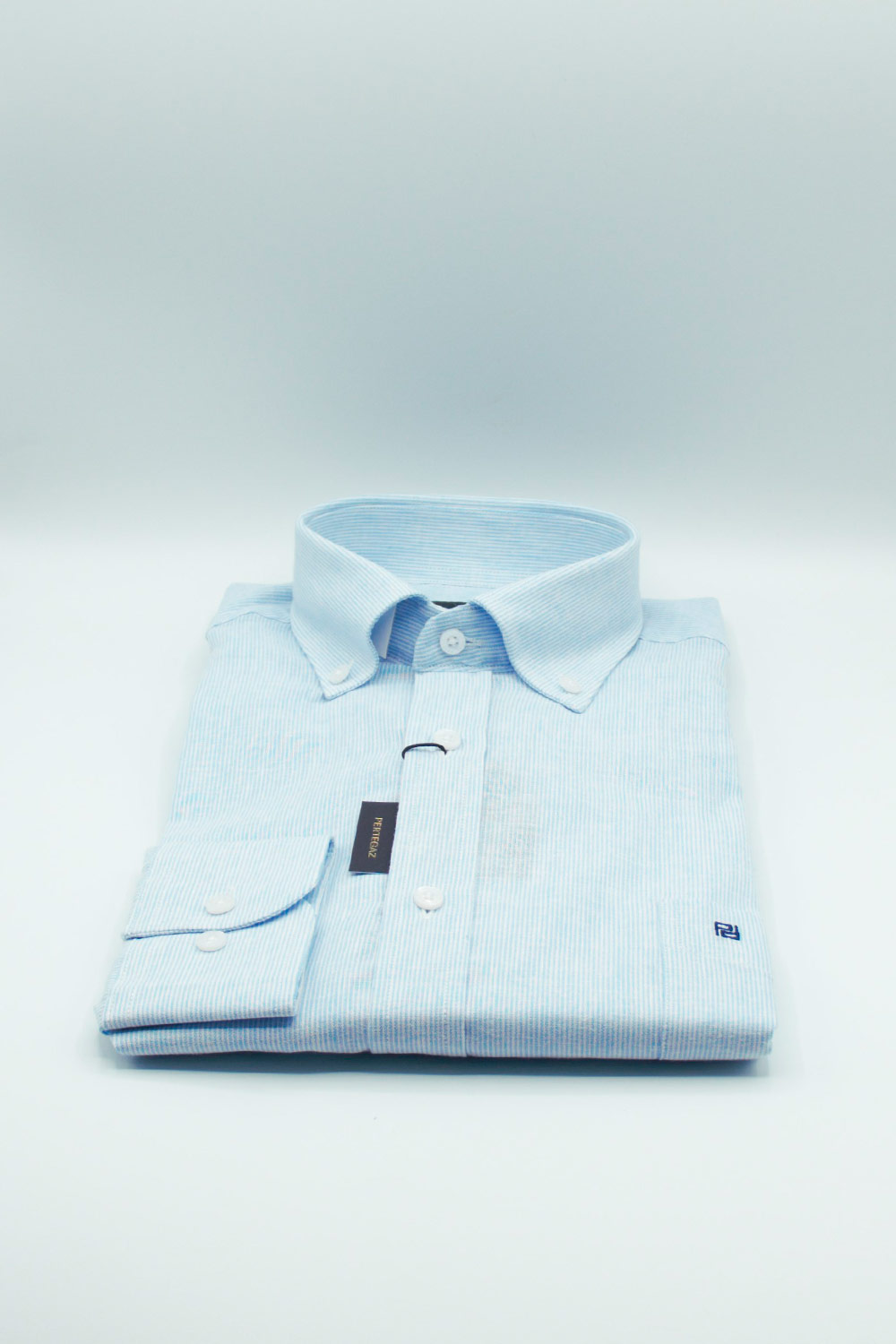 Camisa de hombre Pertegaz lista celeste