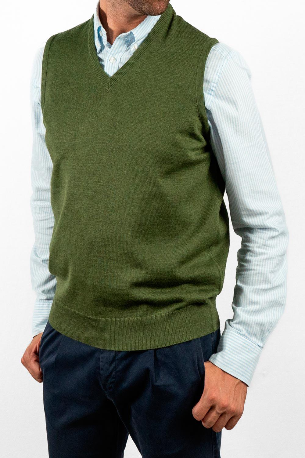 Chaleco de punto Pertegaz de hombre verde