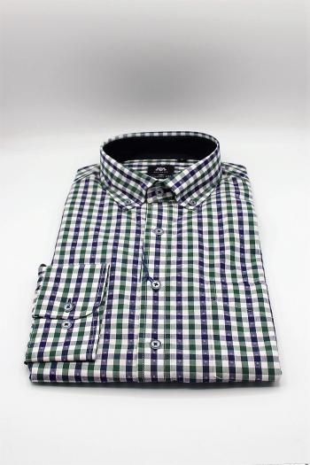 Camisa de hombre cuadros marino
