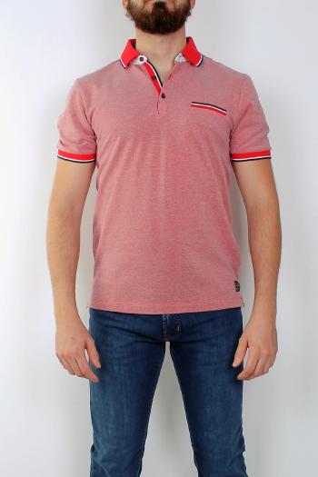 Polo hombre manga corta rojo