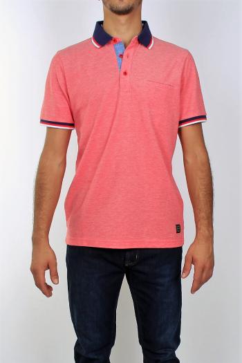 Polo de hombre manga corta rojo