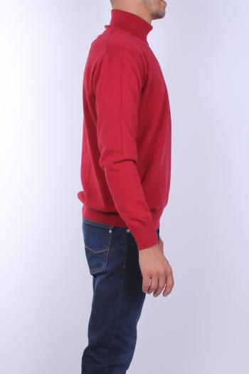 Jersey cuello alto de hombre Migueleto rojo