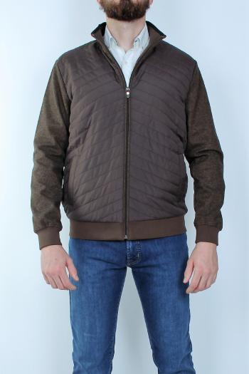 Chaqueta punto de hombre Rever Mile marron