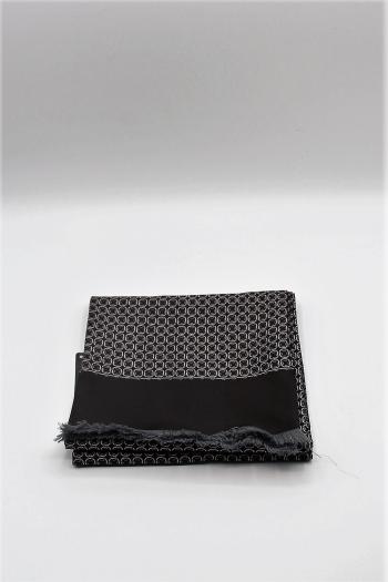Fular de hombre tubular estampado gris oscuro