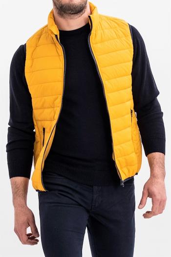 Chaleco de hombre acolchado amarillo