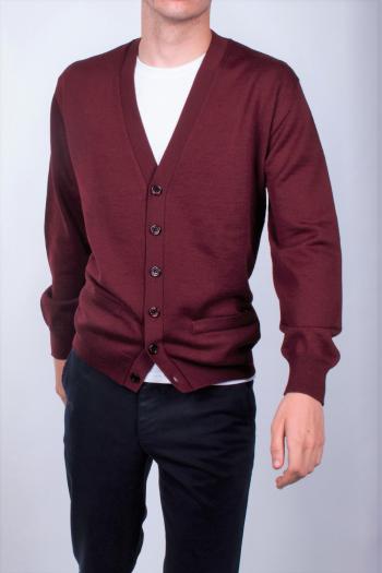Chaqueta de punto para hombre Migueleto burdeos