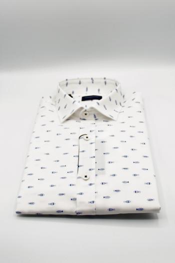 Camisa Charmant hombre manga corta fantasia azul