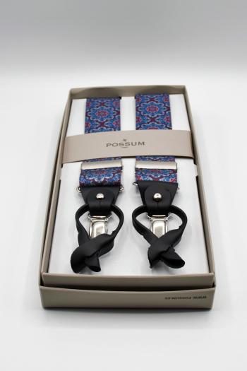 Tirantes Possum botonera doble uso estampado azul