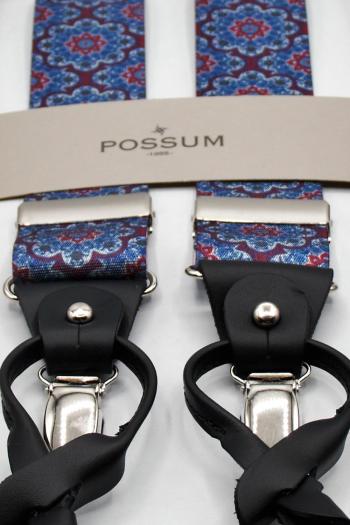 Tirantes Possum botonera doble uso estampado azul