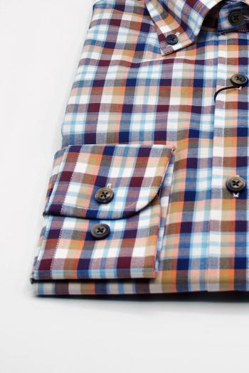 Camisa de hombre Pertegaz cuadro azul