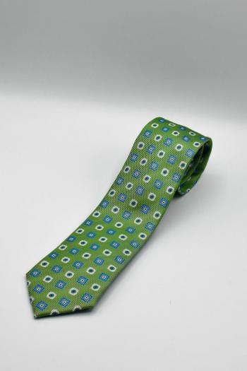 Corbata seda natural estampada Liney