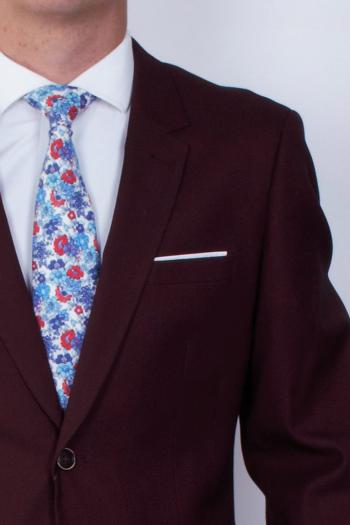 Traje Nostra Eleganza de hombre burdeos slim fit