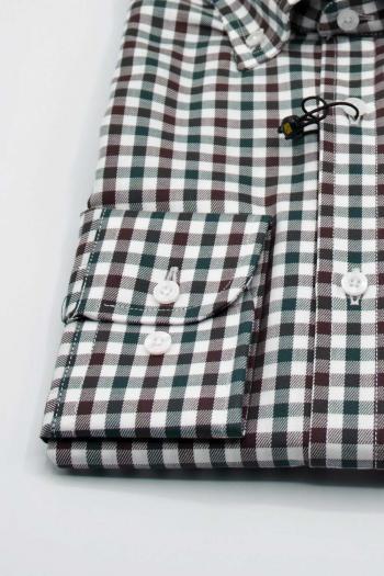 Camisa Pertegaz de hombre cuadro verde
