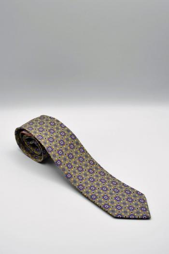 Corbata Sala Roca estampada algodn