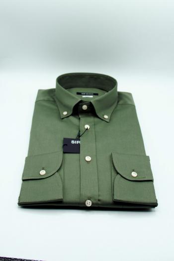 Camisa de hombre Sir Buho manga larga verde