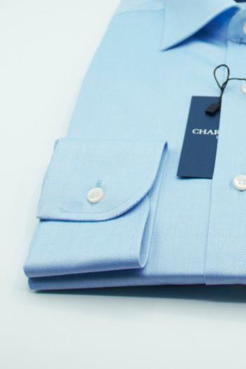 Camisa charmant de hombre azul cuello vestir