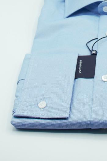 Camisa Pertegaz de hombre azul cuello vestir