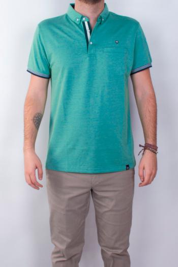 Polo Rever Mile de hombre verde manga corta