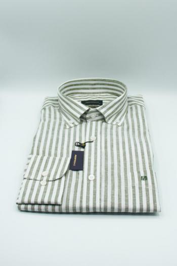 Camisa de hombre Pertegaz lista verde