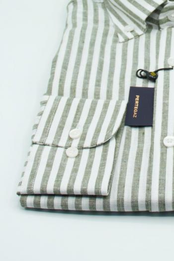 Camisa de hombre Pertegaz lista verde