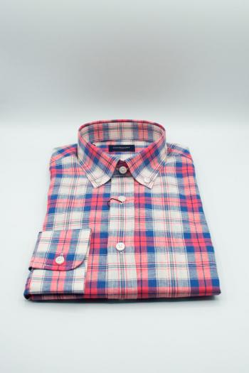 Camisa de hombre Charmant cuadro rojo