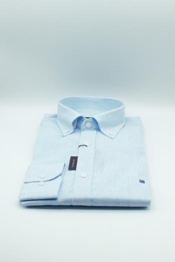 Camisa de hombre Pertegaz lista celeste
