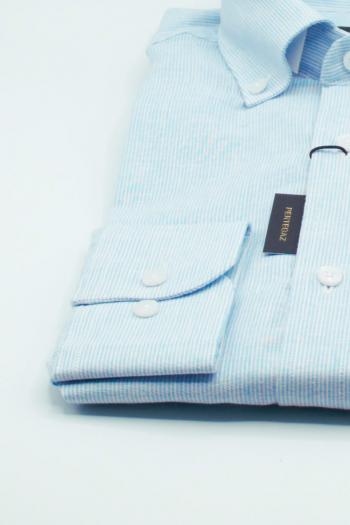 Camisa de hombre Pertegaz lista celeste