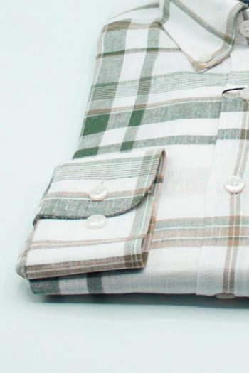 Camisa de hombre Charmant cuadro verde