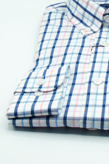 Camisa de hombre Charmant cuadro azul