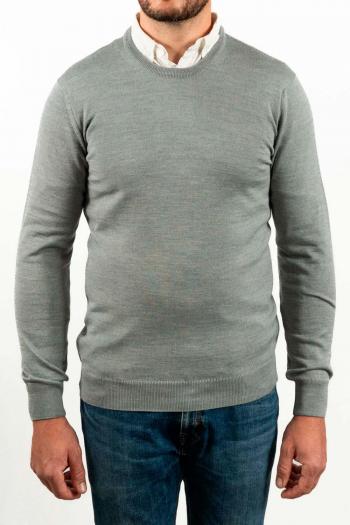 Jersey cuello redondo de hombre Pertegaz gris