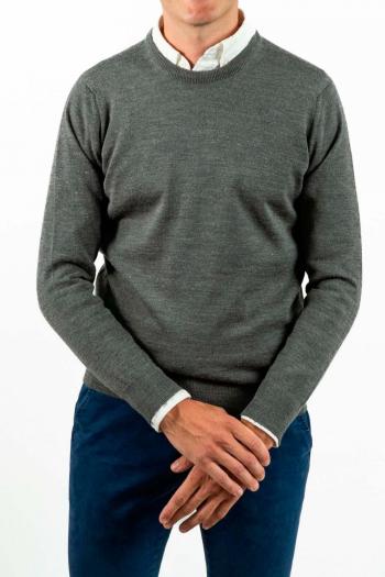 Jersey cuello redondo de hombre Pertegaz gris