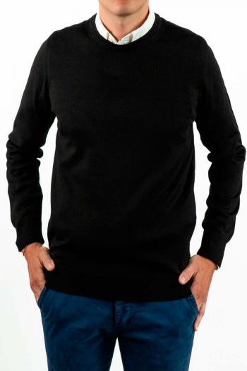 Jersey cuello redondo de hombre Pertegaz negro