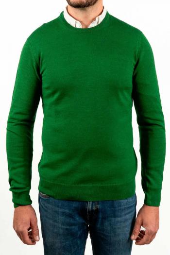 Jersey cuello redondo de hombre Pertegaz verde