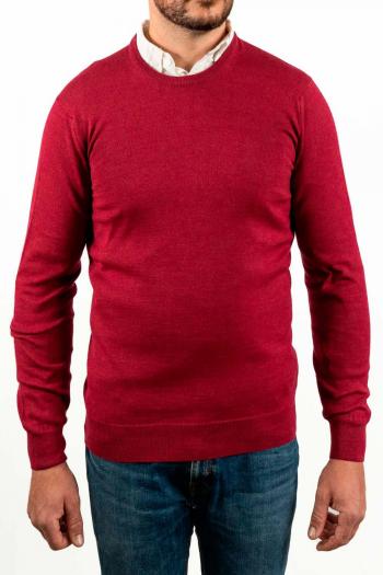 Jersey cuello redondo de hombre Pertegaz rojo