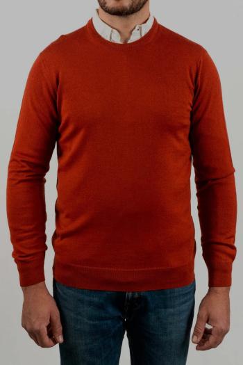 Jersey cuello redondo de hombre Pertegaz rojo