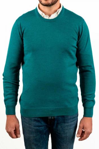 Jersey cuello redondo de hombre Pertegaz verde