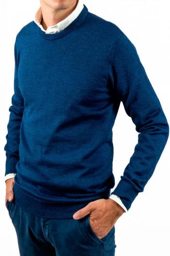 Jersey cuello redondo de hombre Pertegaz azul