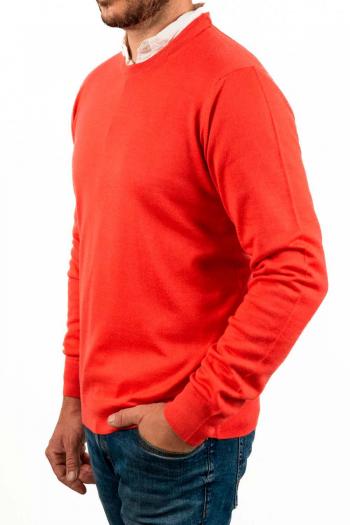 Jersey cuello redondo de hombre Pertegaz naranja