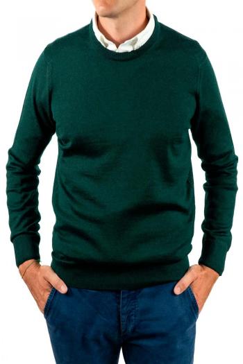 Jersey cuello redondo de hombre Pertegaz verde