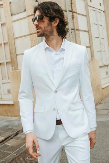 Traje de hombre Selinac blanco
