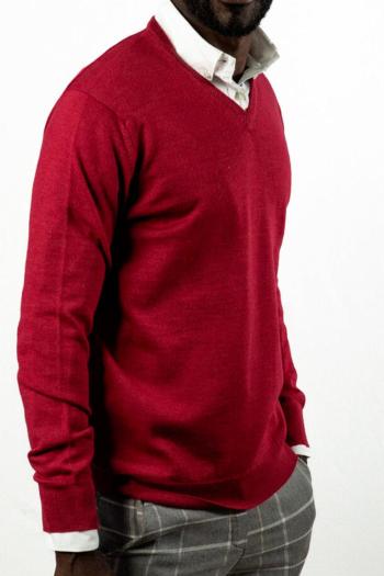 Jersey cuello redondo de hombre Pertegaz fusia