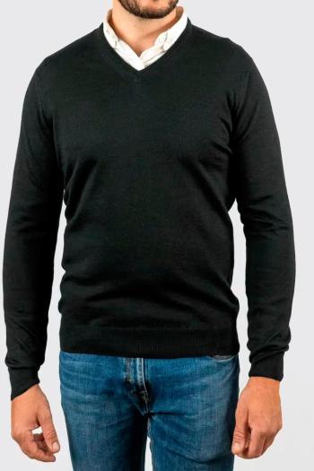 Jersey cuello pico de hombre Pertegaz verde