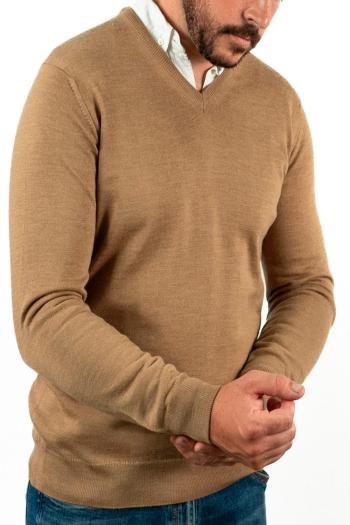 Jersey cuello pico de hombre Pertegaz beig
