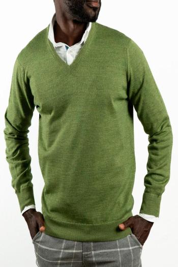 Jersey cuello pico de hombre Pertegaz verde