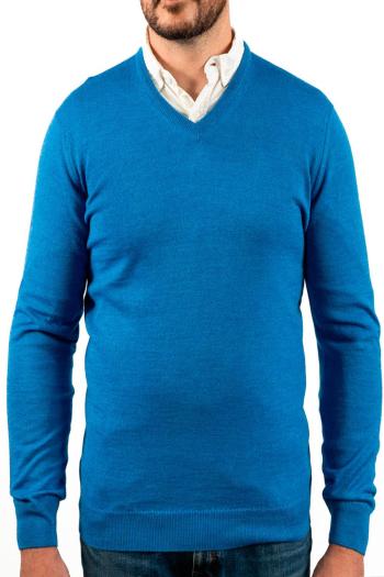 Jersey cuello pico de hombre Pertegaz azul