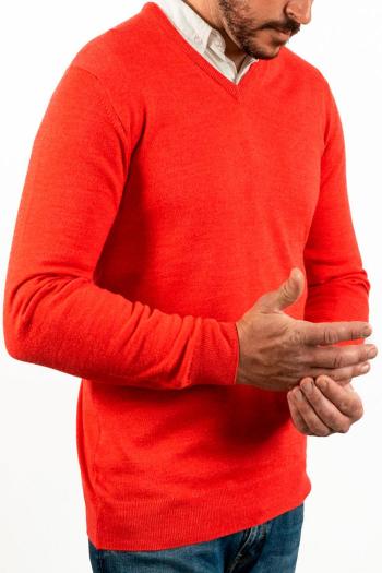 Jersey cuello pico de hombre Pertegaz rosa