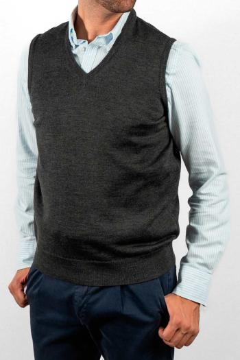 Chaleco de punto Pertegaz de hombre gris