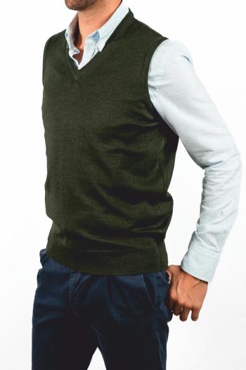 Chaleco de punto Pertegaz de hombre verde